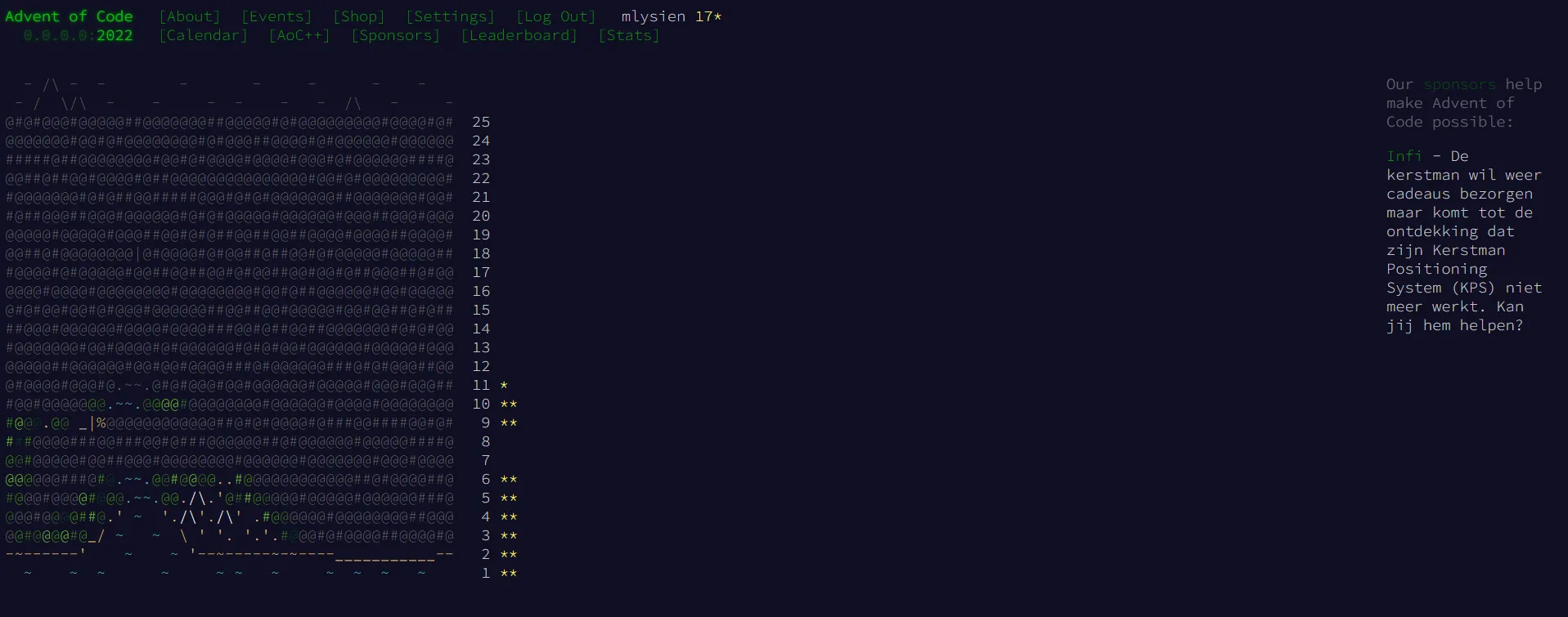 Screen z portalu adventofcode.com